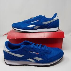 Reebok Classic AZ Blue White Nylon Suede Running Shoes Mens 11.5 New 100242732